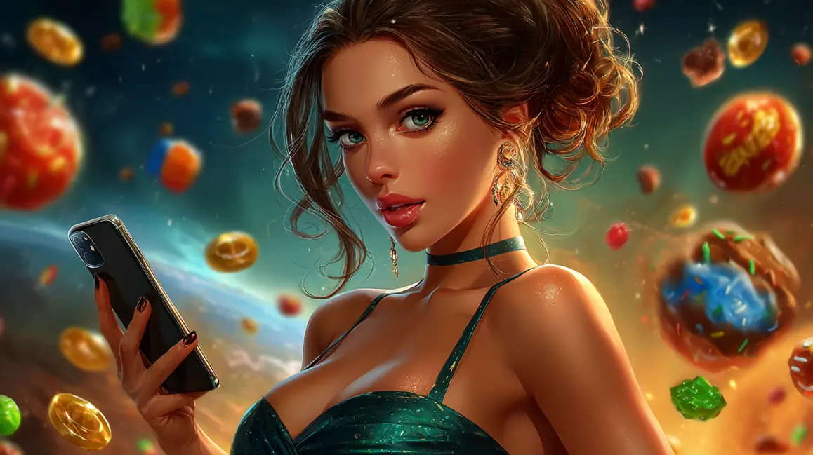     A beautiful woman with glowing hair is surrounded by a shower of gold coins in the vibrant 999BD casino, where magical wins and exciting jackpots are always possible.