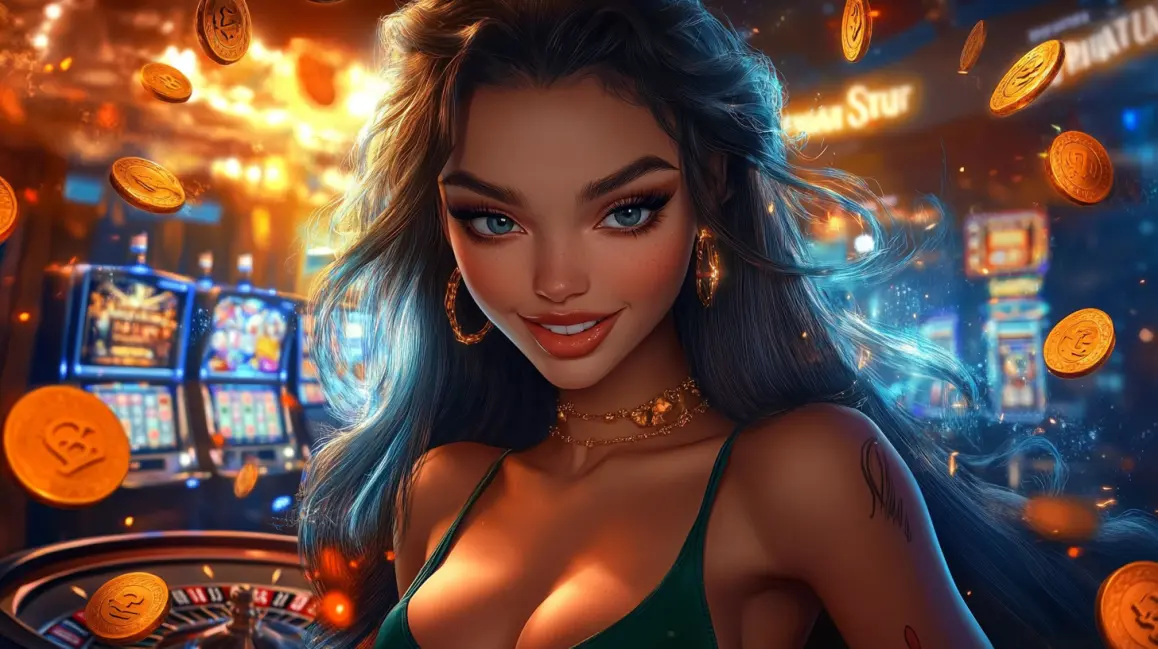     A stylish woman in an orange sports top holds a phone and a winning card, ready to bet on her favorite basketball team with the fast and reliable 999BD mobile app.