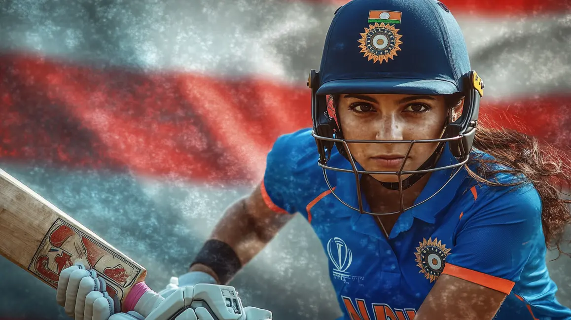     A female baseball player takes a powerful swing in a brightly lit stadium, representing the exciting world of professional baseball betting and great odds at 999BD.