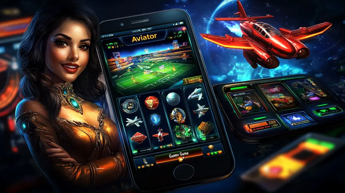 The 'Aviator Game' is displayed on a phone and tablet with a sleek red plane, showcasing the high-tech, futuristic, and engaging experience you get when you play at 999BD.